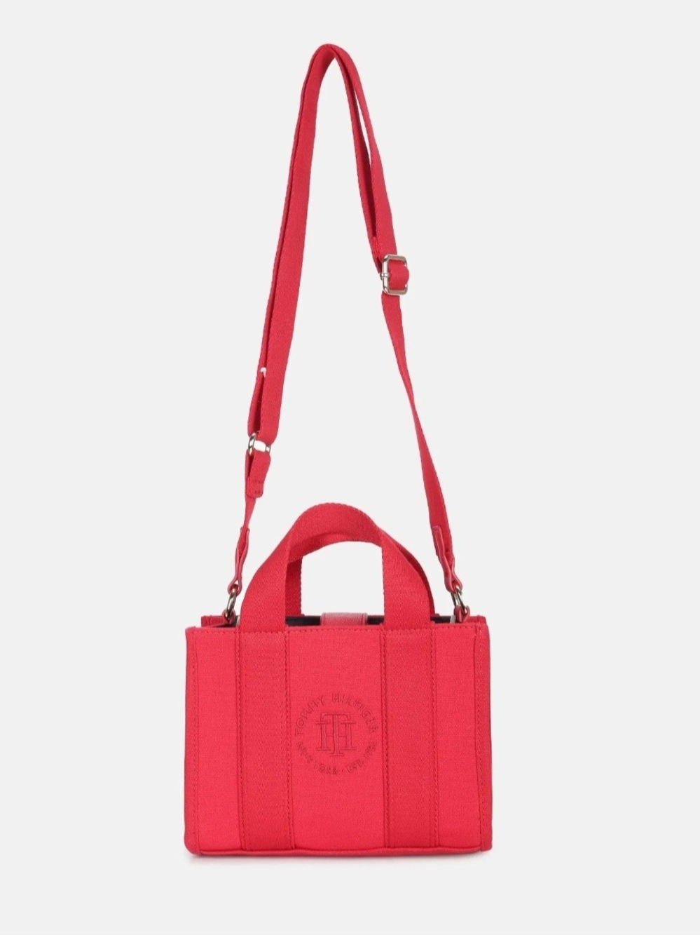 Red Tommy Hilfiger Mini Tote Crossbody Bag